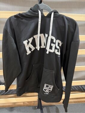 Knights Apparel Black Hoodie with White 'KINGS' Lettering